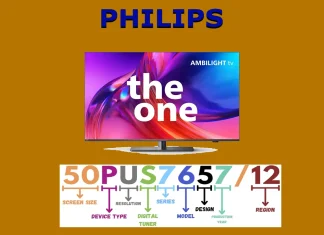 Αριθμός μοντέλου τηλεόρασης PHILIPS, σημασία, εξήγηση